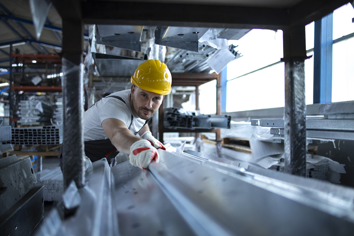 factory worker working warehouse handling production